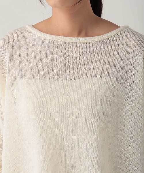 Elura（エルーラ）の「ペーパーヤーンニット/643327（ニット/セーター・レディース・ライトピンク/オフホワイト/チャコールグレー・FREE）」の21枚目の写真