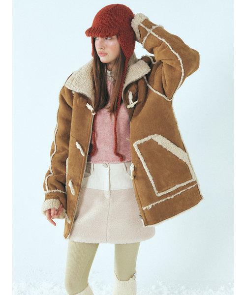 ETMON(エトモン)の「Mixed Shearling Mini Skirt, Cream(スカート・レディース・その他・S/M)」の3枚目の写真