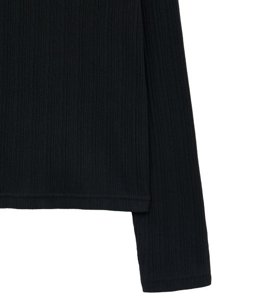 NOIRER FOR WOMAN(ノイアーフォーウーマン)の「ヘンリーネックロングスリーブTシャツ(ブラック)(シャツ/ブラウス・レディース・その他・FREE)」の5枚目の写真