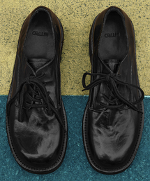 WETHEROAD（ウィーザロード）の「WTRD1125ヘンリーホールスレザー4ホールダービーシューズブラックウォッシュ（ドレスシューズ）」