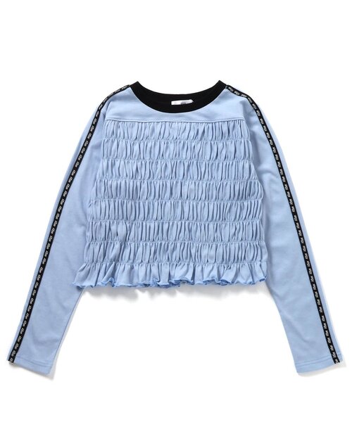 algy（アルジー）の「シャーリングロンT（Tシャツ/カットソー・キッズ・オフホワイト/ブラック/サックスブルー・130/140/150/160）」の3枚目の写真