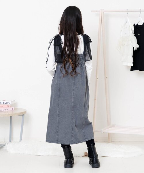 algy（アルジー）の「シャーリングロンT（Tシャツ/カットソー・キッズ・オフホワイト/ブラック/サックスブルー・130/140/150/160）」の8枚目の写真