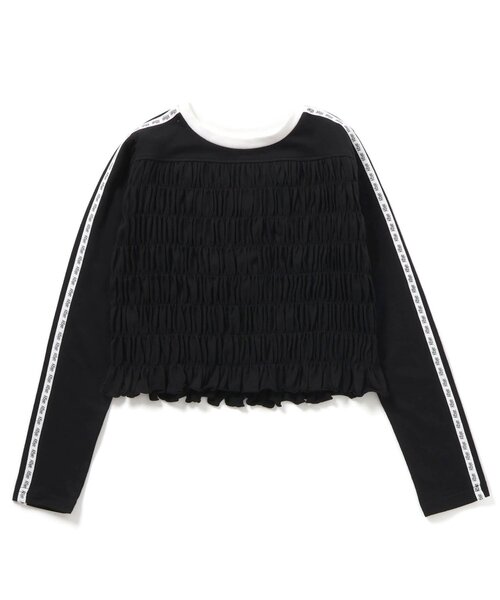 algy（アルジー）の「シャーリングロンT（Tシャツ/カットソー・キッズ・オフホワイト/ブラック/サックスブルー・130/140/150/160）」の4枚目の写真