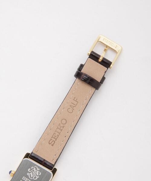 SEIKO（セイコー）の「SEIKO/セイコー コラボレーション スクエア D.ブラウン（アナログ腕時計・レディース・ダークブラウン・FREE）」の9枚目の写真