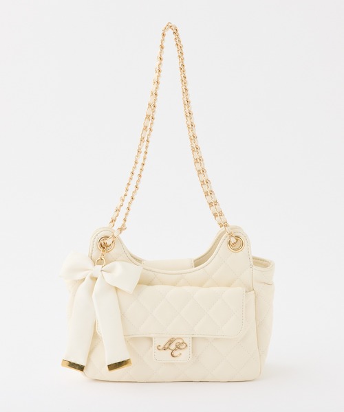 one after another NICE CLAUP（ワンアフターアナザーナイスクラップ）の「2WAYチェーンショルダーバッグ（ショルダーバッグ・レディース・ブラック/アイボリー/ブルー・FREE）」の2枚目の写真