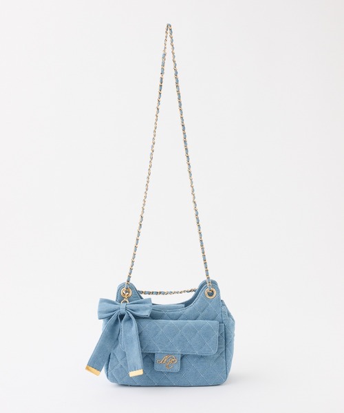 one after another NICE CLAUP（ワンアフターアナザーナイスクラップ）の「2WAYチェーンショルダーバッグ（ショルダーバッグ・レディース・ブラック/アイボリー/ブルー・FREE）」の18枚目の写真