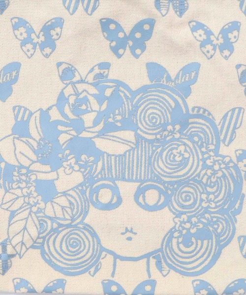 ScoLar（スカラー）の「661435：スカラーちゃん×蝶々柄配色ランチトートバッグ（トートバッグ・レディース・ピンク/グリーン/オレンジ/パープル/ネイビー/グレー/サックスブルー/カーキ/ブラック/アイボリー・FREE）」の18枚目の写真