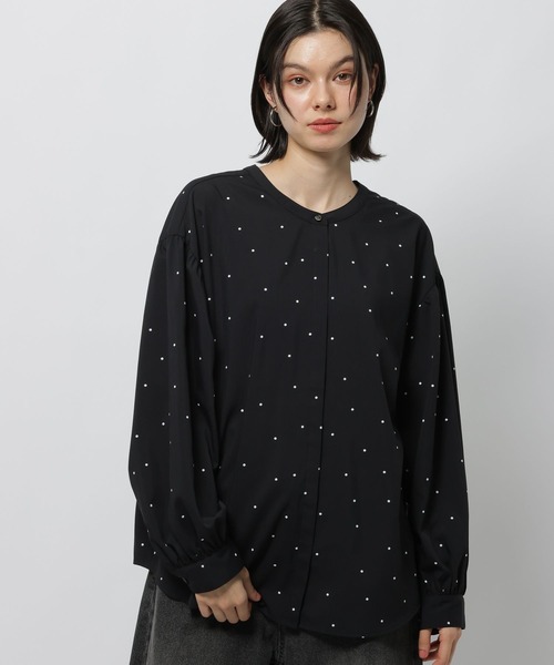 niko and...（ニコアンド）の「コタットイージーケア柄ブラウス（シャツ/ブラウス・レディース・ブラック/ホワイト/オフホワイト・MEDIUM/LARGE）」の21枚目の写真