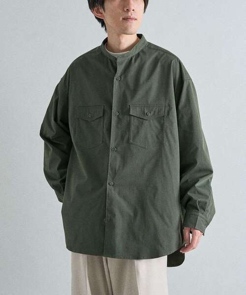 CRAFT STANDARD BOUTIQUE（クラフトスタンダードブティック）の「バンドカラーシャツ（シャツ/ブラウス・メンズ・ブラック/ベージュ/カーキ・M/L）」の3枚目の写真