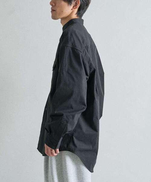 CRAFT STANDARD BOUTIQUE（クラフトスタンダードブティック）の「バンドカラーシャツ（シャツ/ブラウス・メンズ・ブラック/ベージュ/カーキ・M/L）」の5枚目の写真