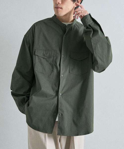 CRAFT STANDARD BOUTIQUE（クラフトスタンダードブティック）の「バンドカラーシャツ（シャツ/ブラウス・メンズ・ブラック/ベージュ/カーキ・M/L）」の10枚目の写真