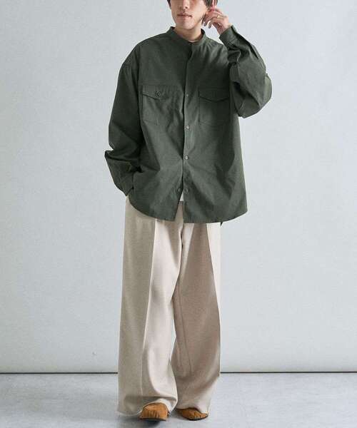 CRAFT STANDARD BOUTIQUE（クラフトスタンダードブティック）の「バンドカラーシャツ（シャツ/ブラウス・メンズ・ブラック/ベージュ/カーキ・M/L）」の13枚目の写真