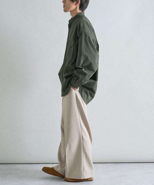 CRAFT STANDARD BOUTIQUE（クラフトスタンダードブティック）の「バンドカラーシャツ（シャツ/ブラウス・メンズ・ブラック/ベージュ/カーキ・M/L）」の14枚目の写真