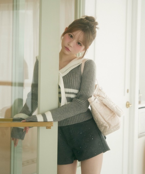 TITTY&CO.（ティティーアンドコー）の「ハートキルティングトートバッグ（トートバッグ・レディース・ブラック/ベージュ/アイボリー・FREE）」の12枚目の写真