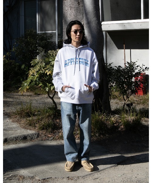 APPLEBUM（アップルバム）の「“80’s Sci-Fi” Arch Logo Hoodie（パーカー・メンズ・アッシュグレー/ブラック・XX-LARGE/X-LARGE/LARGE/MEDIUM）」の4枚目の写真