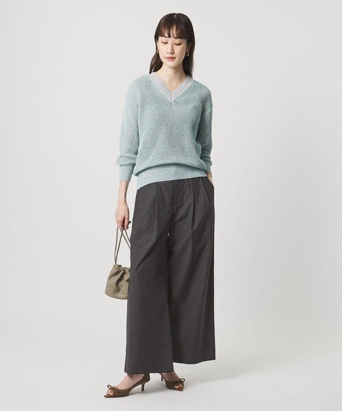 UNITED ARROWS（ユナイテッドアローズ）の「MANTECO POP ワイドパンツ（その他パンツ・レディース・ライラック/オフホワイト/ダークグレー・38/36）」の21枚目の写真