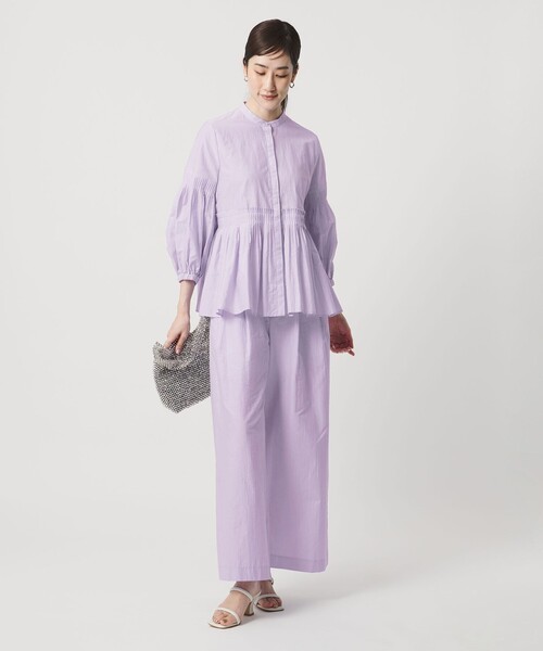 UNITED ARROWS（ユナイテッドアローズ）の「MANTECO POP ワイドパンツ（その他パンツ・レディース・ライラック/オフホワイト/ダークグレー・38/36）」の5枚目の写真