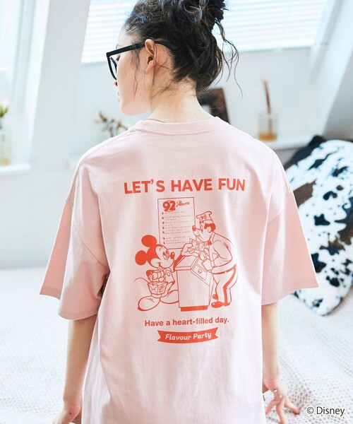 FREAK'S STORE（フリークスストア）の「限定展開/DISNEY ディズニー/ミッキーマウス/ 別注 ビッグシルエット バックプリントTシャツ/HAVE FUN（Tシャツ/カットソー・メンズ・ピンク/ホワイト/アッシュグレー/スミクロ・LARGE/MEDIUM/SMALL）」の4枚目の写真