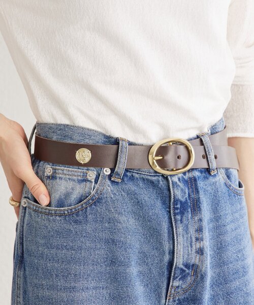 BEARDSLEY（ビアズリー）の「コインベルト《本革》（ベルト・レディース・ブラウン/ブラック・FREE）」の3枚目の写真