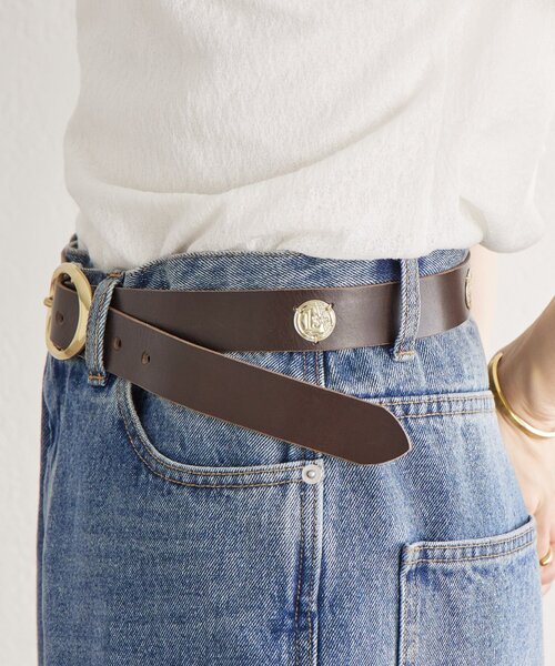 BEARDSLEY（ビアズリー）の「コインベルト《本革》（ベルト・レディース・ブラウン/ブラック・FREE）」の5枚目の写真