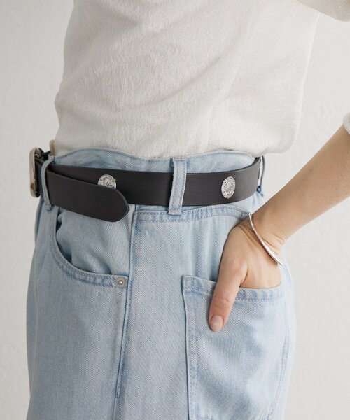 BEARDSLEY（ビアズリー）の「コインベルト《本革》（ベルト・レディース・ブラウン/ブラック・FREE）」の8枚目の写真