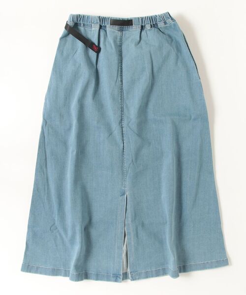 Gramicci（グラミチ）の「Gramicci/グラミチ　ストレッチデニムロングフレアスカート　STRETCH DENIM LONG FLARE SKIRT（デニムスカート・レディース・サックスブルー/ダークインディゴブルー・M）」の3枚目の写真