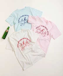 CHILD WOMAN | 16/-空紡糸天竺 犬の鼓笛隊プリントTシャツ(Tシャツ/カットソー)