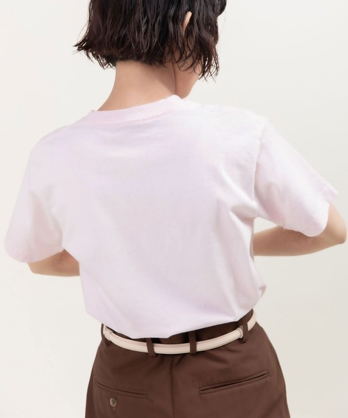 CHILD WOMAN（チャイルドウーマン）の「16/-空紡糸天竺 犬の鼓笛隊プリントTシャツ（Tシャツ/カットソー・レディース・ピンク/サックスブルー/ホワイト・FREE）」の22枚目の写真