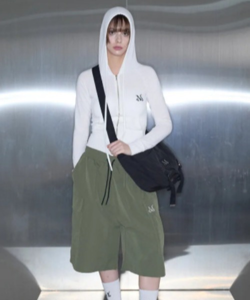 MUCENT（ムセント）の「◇MUCENT◇ブランド直輸入正規品/LAUREL POLY BERMUDA HALF PANTS ラウレル バミューダ ポリエステルナイロン ハーフパンツ 男女共用（その他パンツ・レディース・カーキ/ブラック・FREE）」の7枚目の写真