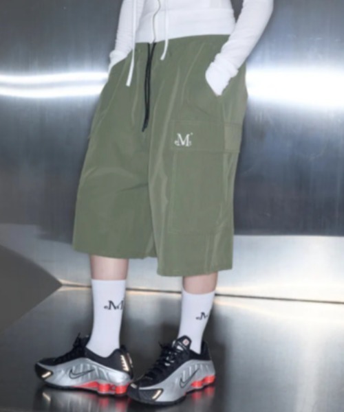MUCENT（ムセント）の「◇MUCENT◇ブランド直輸入正規品/LAUREL POLY BERMUDA HALF PANTS ラウレル バミューダ ポリエステルナイロン ハーフパンツ 男女共用（その他パンツ・レディース・カーキ/ブラック・FREE）」の11枚目の写真