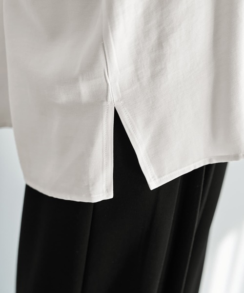 STYLE DELI（スタイルデリ）の「【LUXE】しっとり落ち感ニュアンスシャツ（シャツ/ブラウス・レディース・アイボリー・FREE）」の5枚目の写真