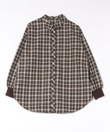 CECIL McBEE | 袖口リブエコチェックシャツ(シャツ/ブラウス)