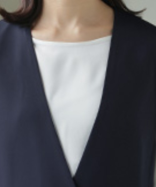 HUG.U（ハグユー）の「「今っぽフォーマル、ベストな答え。」 ジレ × パンツ 2点セット スーツ（スーツセット・レディース・アイボリー/ブラック/ネイビー・L(レギュラー丈)/M(レギュラー丈)/L(トール丈)/M(トール丈)）」の20枚目の写真