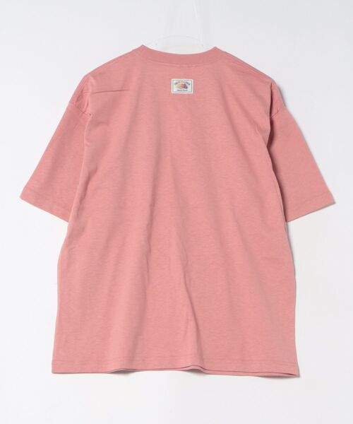 FRUIT OF THE LOOM(フルーツオブザルーム)の「19/-スラブ天竺Tシャツ3 / Fruit ロゴ プリント 半袖 Tシャツ / ヴィンテージ風(Tシャツ/カットソー・メンズ・ピンク/アイボリー/サックスブルー/チャコールグレー・L/M/S)」の7枚目の写真