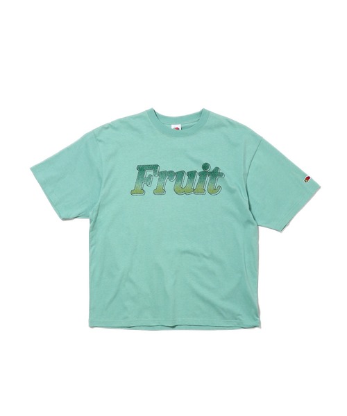 FRUIT OF THE LOOM(フルーツオブザルーム)の「19/-スラブ天竺Tシャツ3 / Fruit ロゴ プリント 半袖 Tシャツ / ヴィンテージ風(Tシャツ/カットソー・メンズ・ピンク/アイボリー/サックスブルー/チャコールグレー・L/M/S)」の3枚目の写真