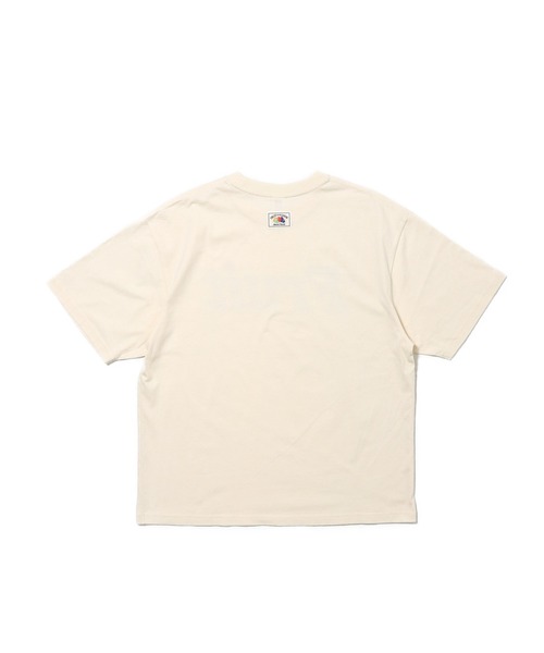 FRUIT OF THE LOOM(フルーツオブザルーム)の「19/-スラブ天竺Tシャツ3 / Fruit ロゴ プリント 半袖 Tシャツ / ヴィンテージ風(Tシャツ/カットソー・メンズ・ピンク/アイボリー/サックスブルー/チャコールグレー・L/M/S)」の8枚目の写真