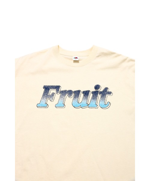 FRUIT OF THE LOOM(フルーツオブザルーム)の「19/-スラブ天竺Tシャツ3 / Fruit ロゴ プリント 半袖 Tシャツ / ヴィンテージ風(Tシャツ/カットソー・メンズ・ピンク/アイボリー/サックスブルー/チャコールグレー・L/M/S)」の13枚目の写真