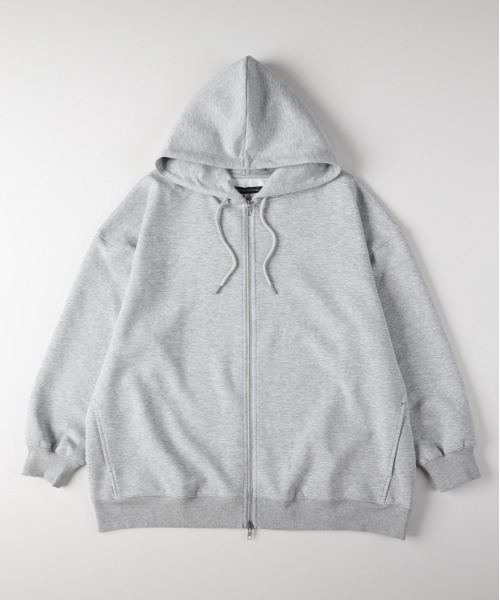 Right-on(ライトオン)の「【HONEYSUCKLE ROSE】ダンボールビッグパーカー (軽量 / 保温 / ミニマルシルエット)(パーカー・レディース・グレー/ブラック/キナリ・M/L/S)」の9枚目の写真