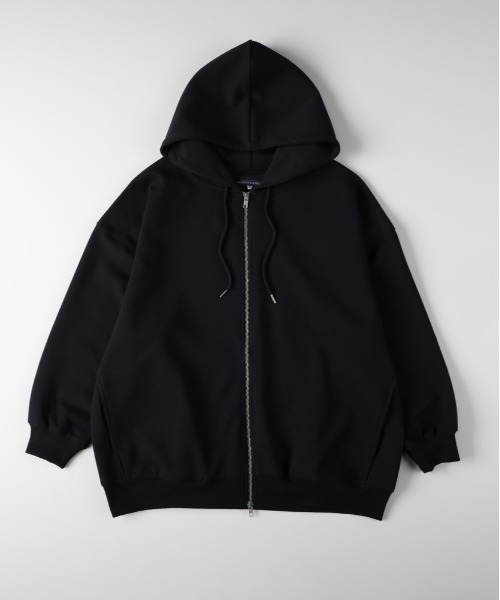 Right-on(ライトオン)の「【HONEYSUCKLE ROSE】ダンボールビッグパーカー (軽量 / 保温 / ミニマルシルエット)(パーカー・レディース・グレー/ブラック/キナリ・M/L/S)」の18枚目の写真