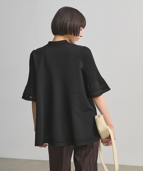 UNITED ARROWS(ユナイテッドアローズ)の「Vネック ニットチュニック(ニット/セーター・レディース・ブラック/ダークグレー/ネイビー・FREE)」の5枚目の写真