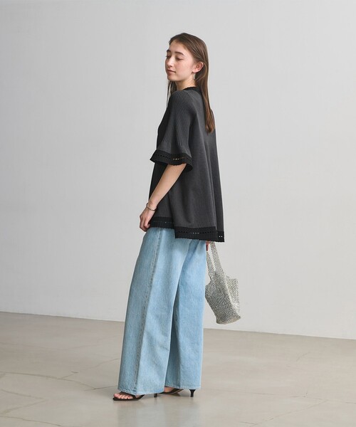 UNITED ARROWS(ユナイテッドアローズ)の「Vネック ニットチュニック(ニット/セーター・レディース・ブラック/ダークグレー/ネイビー・FREE)」の15枚目の写真