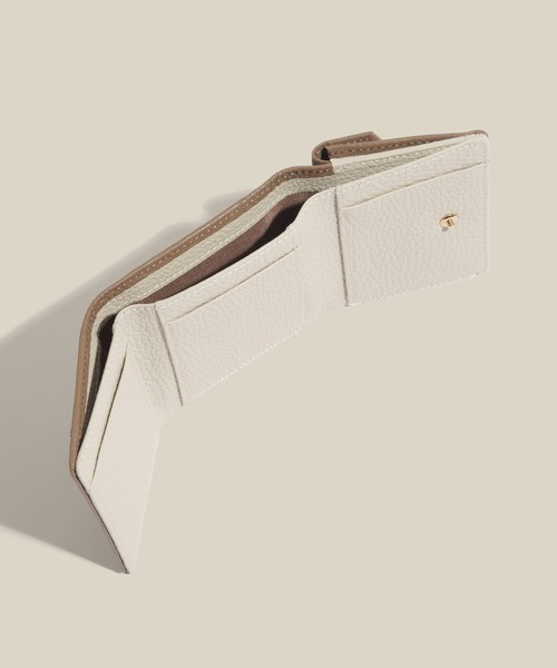 E'POR(エポール)の「【E'POR】JUDD Wallet Mini(三つ折りミニ財布)(財布・レディース・ワイン/サックスブルー/イエロー/ブラック/ベージュ系その他/ライトグレー・FREE)」の21枚目の写真