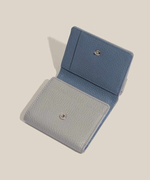 E'POR(エポール)の「【E'POR】JUDD Wallet Mini(三つ折りミニ財布)(財布・レディース・ワイン/サックスブルー/イエロー/ブラック/ベージュ系その他/ライトグレー・FREE)」の14枚目の写真