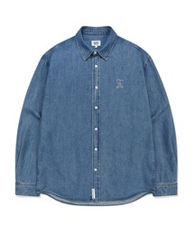 WASHED DENIM LONG-SLEEVED SHIRT