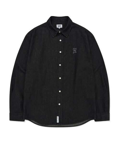 Wacky WiLLy(ワッキーウィリー)の「WASHED DENIM LONG-SLEEVED SHIRT(シャツ/ブラウス・メンズ・ブルー/ブラック・SMALL/MEDIUM/LARGE)」の2枚目の写真