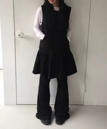 ノースリーブフードワンピース[レイヤードスタイル]