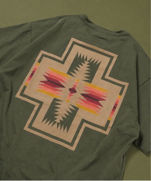 PENDLETON(ペンドルトン)の「PENDLETON/ペンドルトン 別注 バックプリント スピンドルTシャツ/ソロテックス(R)×カルキュロ(R)素材/吸汗速乾/軽量/ドライタッチ(Tシャツ/カットソー・メンズ・ホワイト/チャコールグレー/ブラック/オフホワイト/オリーブ/マスタード/グリーン・SMALL/MEDIUM/LARGE)」の6枚目の写真