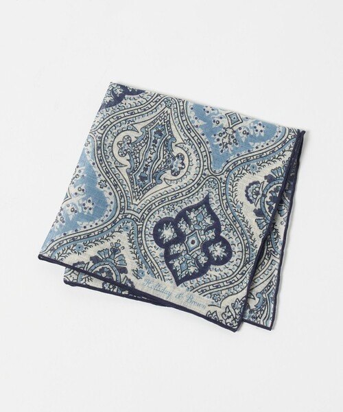 UNITED ARROWS（ユナイテッドアローズ）の「＜HOLLIDAY＆BROWN＞ペイズリー ポケットチーフ（ポケットチーフ・メンズ・ネイビー/ダークグレー/ブラウン系・FREE）」の3枚目の写真