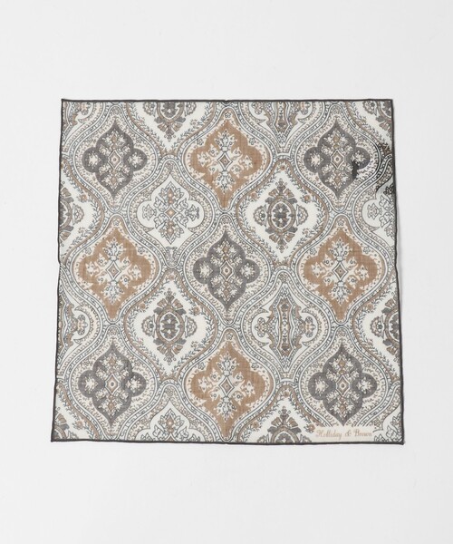 UNITED ARROWS（ユナイテッドアローズ）の「＜HOLLIDAY＆BROWN＞ペイズリー ポケットチーフ（ポケットチーフ・メンズ・ネイビー/ダークグレー/ブラウン系・FREE）」の7枚目の写真
