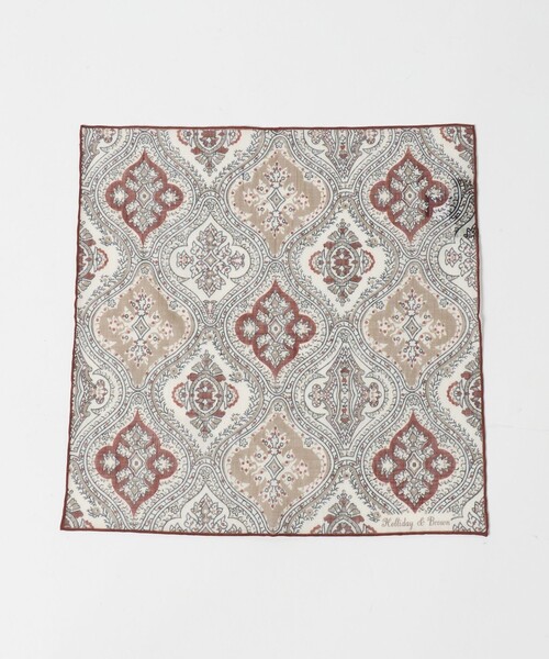 UNITED ARROWS（ユナイテッドアローズ）の「＜HOLLIDAY＆BROWN＞ペイズリー ポケットチーフ（ポケットチーフ・メンズ・ネイビー/ダークグレー/ブラウン系・FREE）」の9枚目の写真